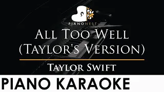 Taylor Swift - All Too Well (Taylor's Version) - Piano Karaoke Instrumental Cover with Lyrics