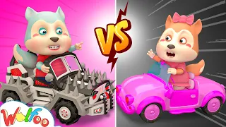 Wolfoo Pretends To Play with Pink vs Black Toy Cars | Stories About Toys | Wolfoo Kids Songs