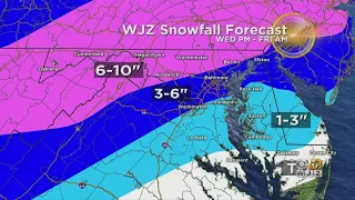 Timing Out Thursday's Snow, Wintry Mix Chances In Maryland