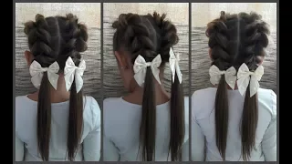 🎉Быстрая и Красивая прическа в школу🎉легко сделать самой себе.Hair to school.French slave back