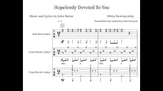 Hopelessly Devoted To You (guitar transcription w/tab)