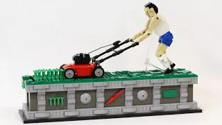 LEGO Lawn Mower Man Kinetic Sculpture