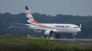 Nikon P1000- Smartwings Boeing 737 MAX 8 OK-SWB landing at Teesside International Airport| 26-05-24