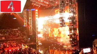 WWE Brock Lesnar Returns Pyro (Huge Pop) Live