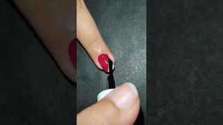 Red & Black nail polish nail art 🖤❤💅💅💅💅