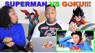 Epic Rap Battles of History "Goku vs Superman" Reaction!!!