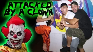 (GONE WRONG) 24 HOUR OVERNIGHT CHALLENGE IN AN BOX FORT GONE WRONG ATTACKED BY A CLOWN | MOE SARGI