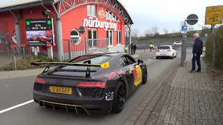 Cool and Sporty Cars Entering/Exiting Nurburgring on 17.03.2024