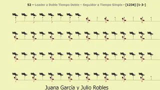 Los Ritmos del Tango - 52- Leader a Doble Tiempo Doble - Seguidor a Tiempo Simple  - [1234] - [1-3-]