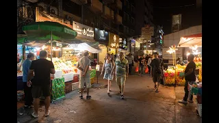 [4K] Night walking around Arab capital of Bangkok at Sukhumvit soi 3
