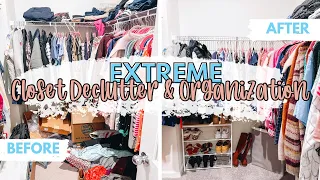 EXTREME CLOSET DECLUTTER + ORGANIZATION | HOW TO ORGANIZE YOUR CLOSET 2024