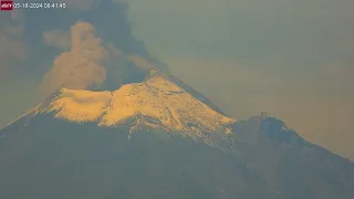 May 18, 2024: Dark Ash Eruption from Popocatepetl Volcano, Mexico