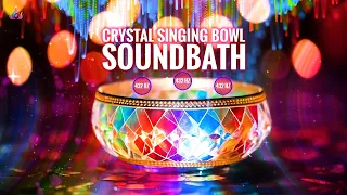 432Hz - Crystal Singing Bowl Soundbath | (No Talking, 4K) Sound Bath for DEEP SLEEP Healing