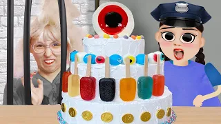 Mukbang Giant Eyeball Jelly Cake Animation  하이유의 대왕 눈알 젤리 케이크 먹방!