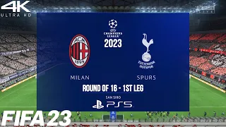 FIFA 23 | UCL 23 | AC Milan Vs. Tottenham | Round of 16 - 1st Match