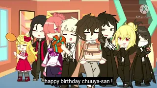 ✨🎉happy belated birthday chuuya !!🎉✨| gacha club | bungou stray dogs |-part 1-|