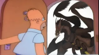 homer meets it agian in it's true form of a giant spider