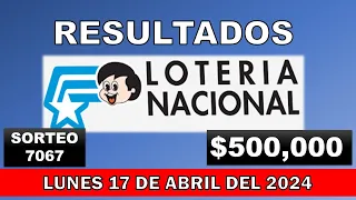 RESULTADOS LOTERÍA NACIONAL SORTEO #7067 DEL MIÉRCOLES 17 DE ABRIL DEL 2024/LOTERÍA DE ECUADOR