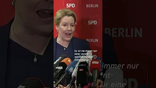 Giffey: "Ich mache das für Berlin und die SPD"