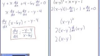 MCV4U - Implicit Differentiation - Part 3 of 4