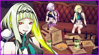 Ringo orders a bunch of pizza for dramatic effect - Soul Hackers 2