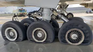 Most Amazing Process of changing an airplane tire | How to change a tire on big truck