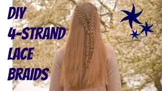 DIY 4 Strand Lace Braids | Yiyayellow Hairstyles