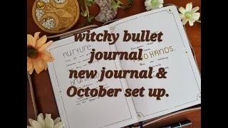 WITCHY BULLET JOURNAL| New Journal and October Setup | Plan With Me | Flip Through