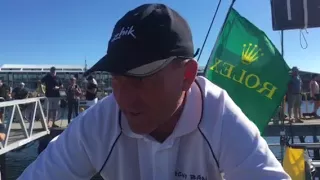 Matt Allen’s Ichi Ban at the finish of the Rolex Sydney Hobart