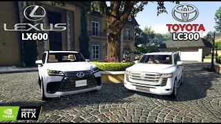 LEXUS LX600 vs TOYOTA Land Cruiser 300 | Addon Mod Review | GTA V | MMW Gaming