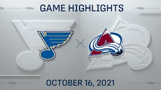 NHL Highlights | Blues vs. Avalanche - Oct. 16, 2021