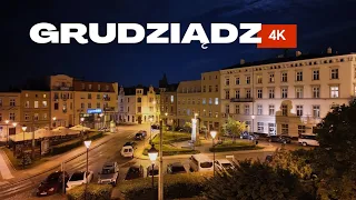 Grudziądz, Poland 4K - Tramwaj Widmo i Opustoszałe Miasto 2024 Lonely Walking Tour