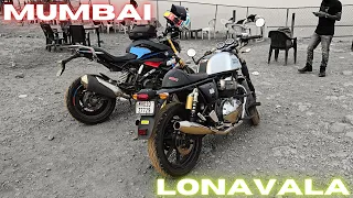 Mumbai to Lonavala [4k] on Continental GT 650 ft BMW G310R | Breakfast Ride | Red Rooster Onboard