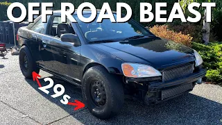 FIRST DRIVE in my Off Road Civic! 29s & Chopped Fenders (Off Road Civic Build)