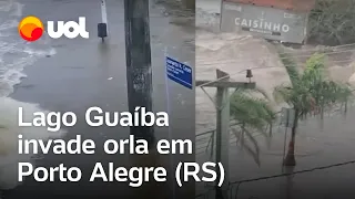 Nível do Lago Guaíba bate recorde e água invade orla em Porto Alegre (RS); vídeos mostram situação