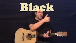 Black (Pearl Jam) Easy Guitar Lesson Strum Chords How to Play Tutorial