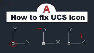 How to fix UCS icon in AutoCAD | UCS icon setting in AutoCAD | UCS icon on or off