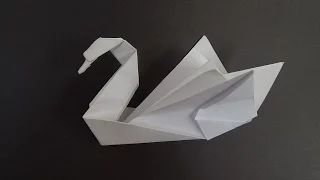 Как сделать лебедя из бумаги. Оригами лебедь из бумаги