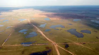 Видео прогулка по Быковскому району. Степные лиманы Приморска. Аэро видео съёмка, апрель 2022 года