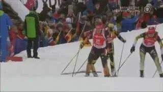 18.01.2014 Biathlon Antholz Verfolgung Damen Winner Andrea Henkel(full)