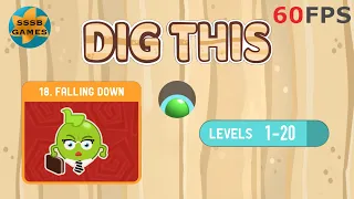 Dig This: FALLING DOWN Level 18-1 To 18-20 , iOS/Android Walkthrough