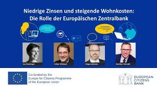 Niedrige Zinsen und steigende Wohnkosten: Die Rolle der Europäischen Zentralbank (Webinar 3/5)