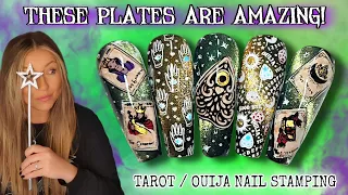 🔮 Tarot Card / Ouija Board Nail Art Design | Halloween Stamping | Easy Cateye Nails | Spooky Stamp