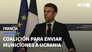 Macron anuncia coalición para enviar municiones a Ucrania y no descarta desplegar tropas | AFP