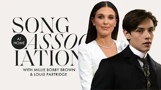 Millie Bobby Brown and Louis Partridge Sing Dua Lipa & More in a Game of Song Association | ELLE