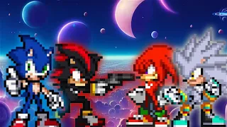 Silver & Knuckles (all forms) Vs Shadow & Sonic in Jump Force Mugen