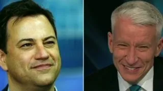 Jimmy Kimmel on Anderson Coope's laughing