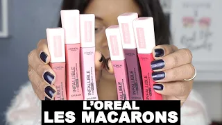 L'OREAL LES MACARONS Lipstick Swatches and Review | PuckerUpBabe