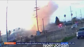 Natural gas-powered truck explosion injures 9 firefighters in Los Angeles