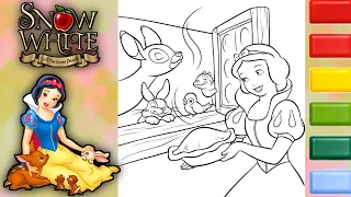Snow White Coloring Page #14 | Coloring Disney Princess Snow White and Seven Dwarfs
